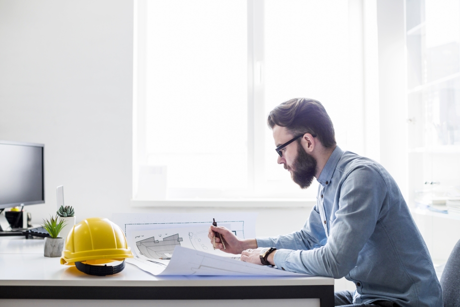 Creative-engineer-working-on-construction